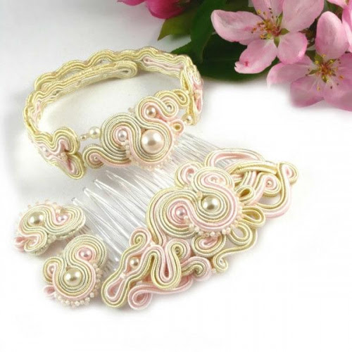 Biżuteria ślubna soutache. Biżuteria ślubna soutache.