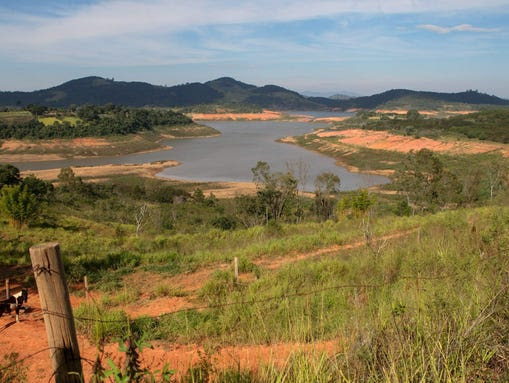 The Cantareira water reservoirs, in the state of Sao