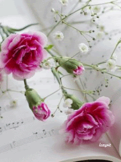 Цветы на нотах