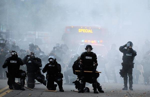 It wasn't long before police decided to use tear gas getty images It wasn't long before police decided to use tear gas getty images