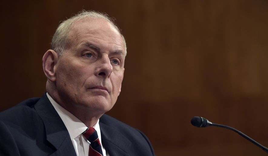 Homeland Security Secretary John Kelly testifies on Capitol Hill in Washington, Thursday, May 25, 2017, before a Senate Appropriations subcommittee on the Homeland Security Department's fiscal 2018 budget. (AP Photo/Susan Walsh)