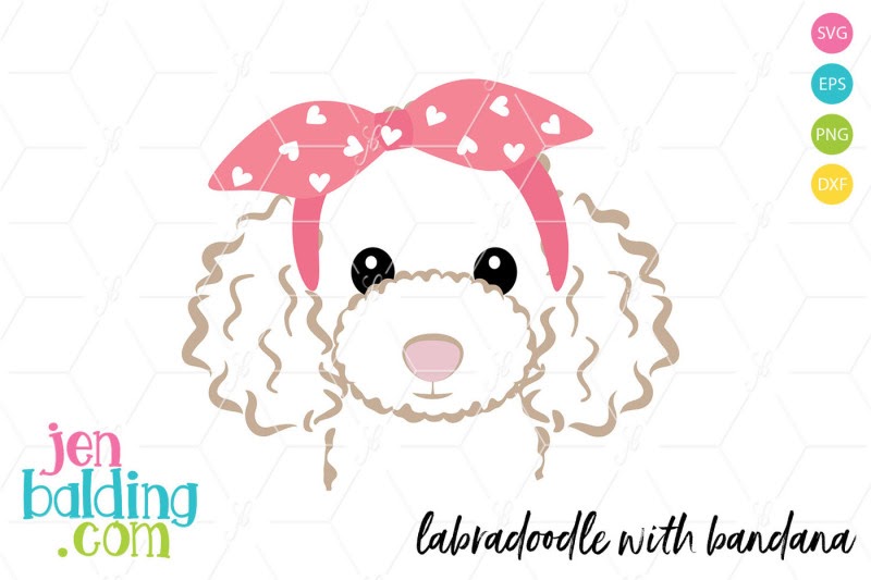 Download Free Labradoodle With Bandana SVG Crafter File - Download Free Labradoodle With Bandana SVG ...