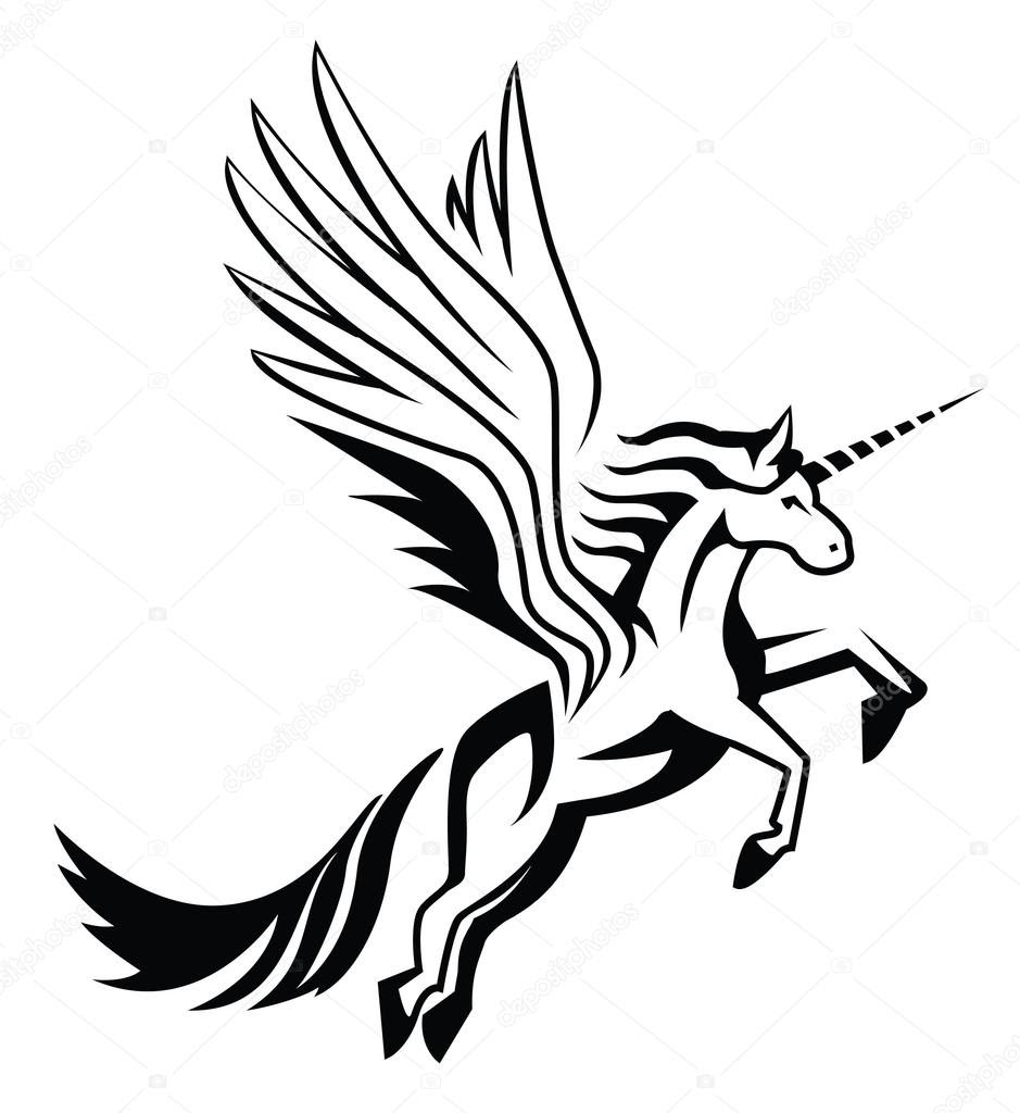 Unicorn Svg Black And White Free 913 SVG PNG EPS DXF File