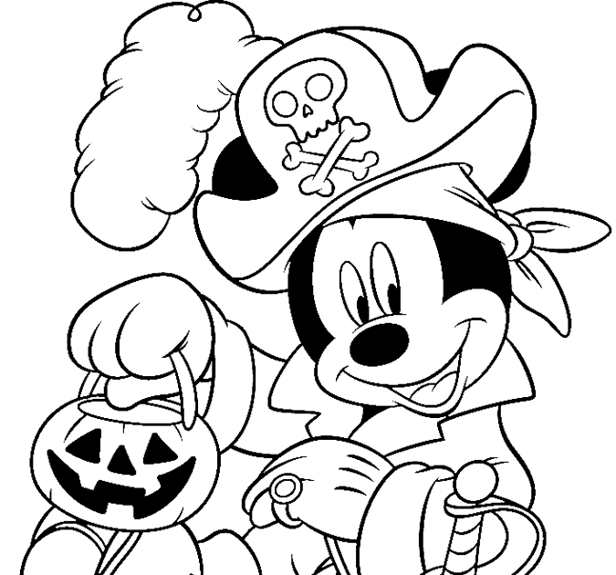 Mickey Mouse Coloring Pages Halloween - coloring pages