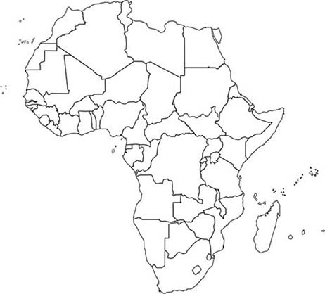 map of africa without names Africa Map Map Of Africa Without Country Names map of africa without names