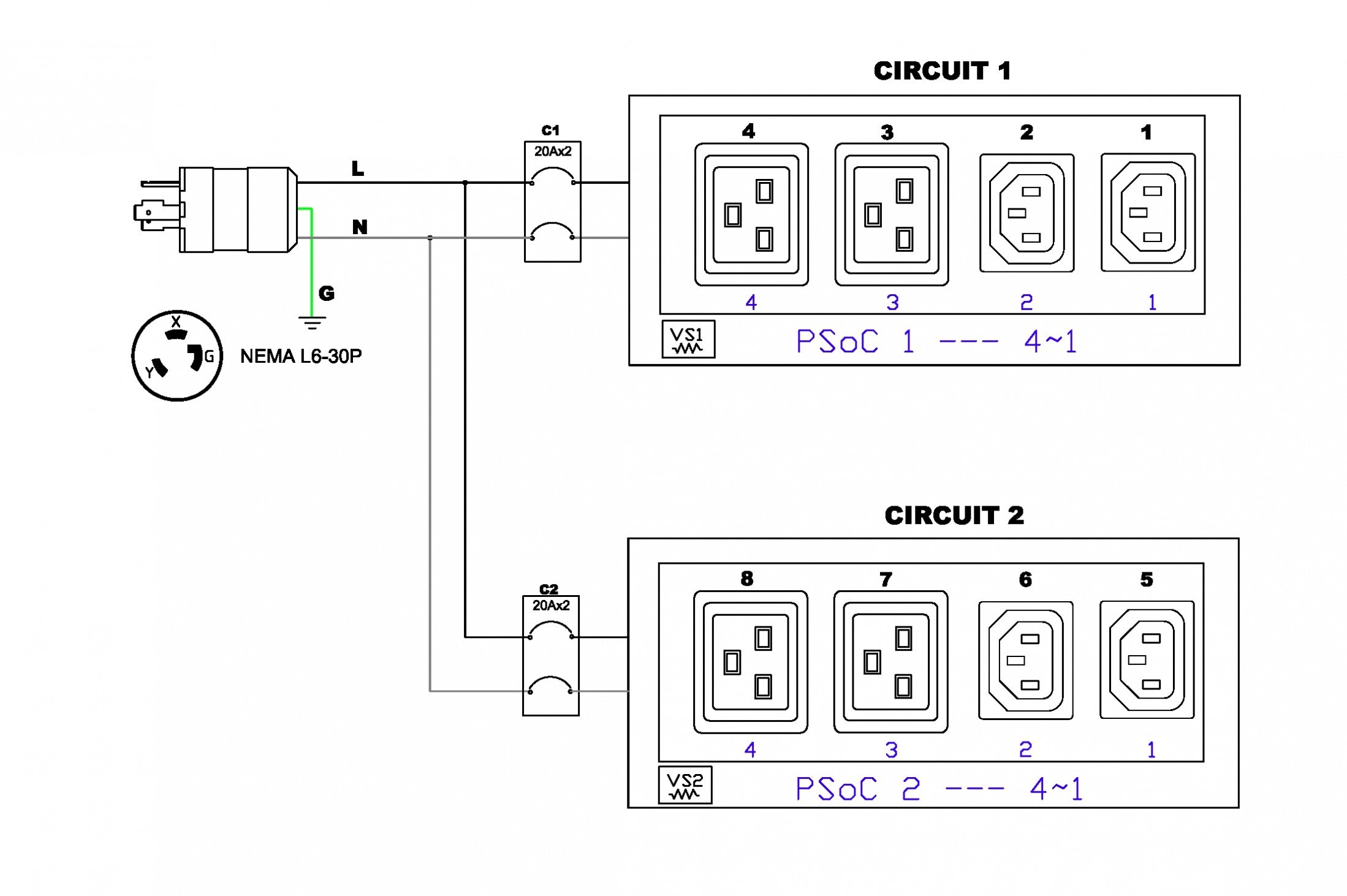 Nema L6 20r Receptacle Wiring Diagram Free Download - Wiring Diagram