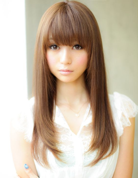 ロングヘア ストレート 重め