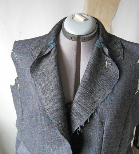 grey jacket collar stitched on