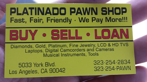 Pawn Shop «Platinado Pawn Shop», reviews and photos, 5033 York Blvd, Los Angeles, CA 90042, USA