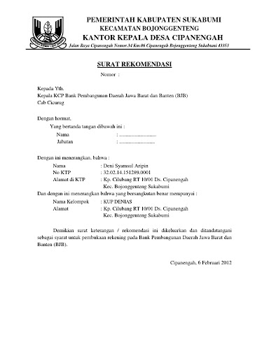Contoh Surat Penunjukan Kepala Cabang Aneka Macam Contoh