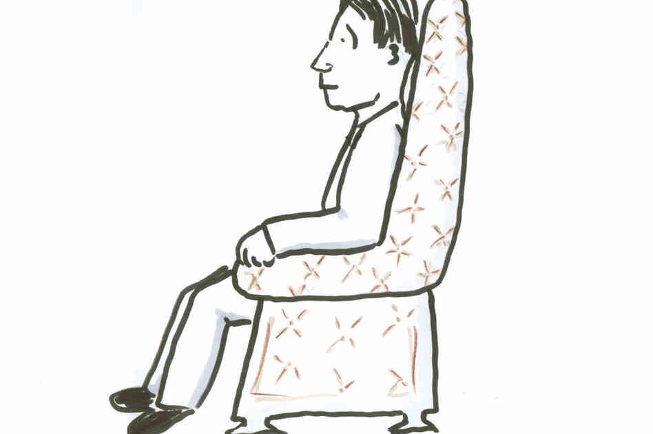 Drawing Man Sitting Down