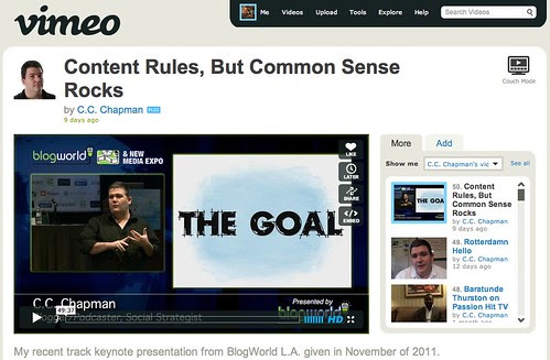 Content Rules, But Common Sense Rocks on Vimeo by stevegarfield