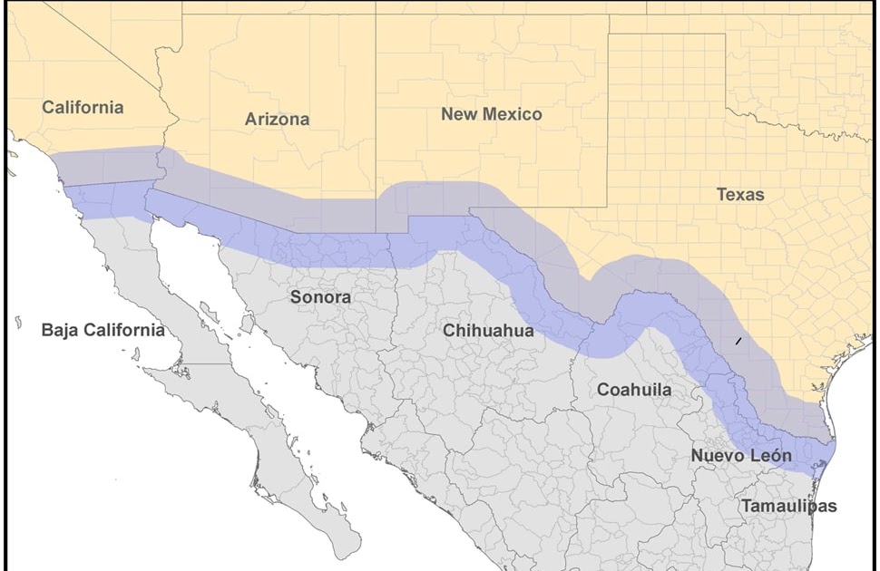 Us Southern Border Map