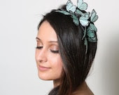 Sweet Mint Butterfly Headband - woodland, fairy tale, bride, pastel - neesiedesigns Sweet Mint Butterfly Headband - woodland, fairy tale, bride, pastel - neesiedesigns