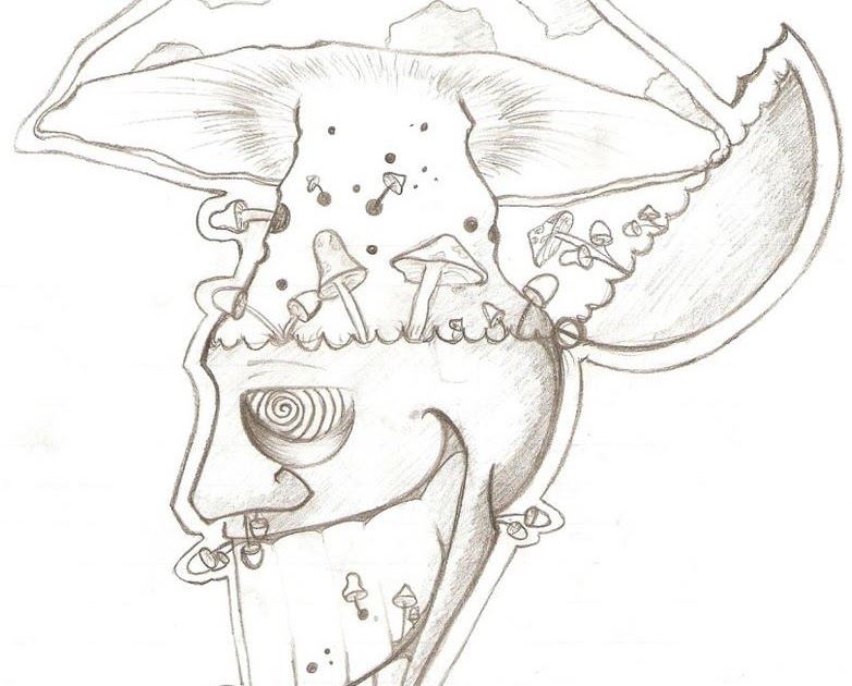 Mushroom Easy Things To Draw Trippy - Deeper