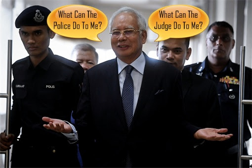 Najib Razak - Mock and Insult Judge and Police
