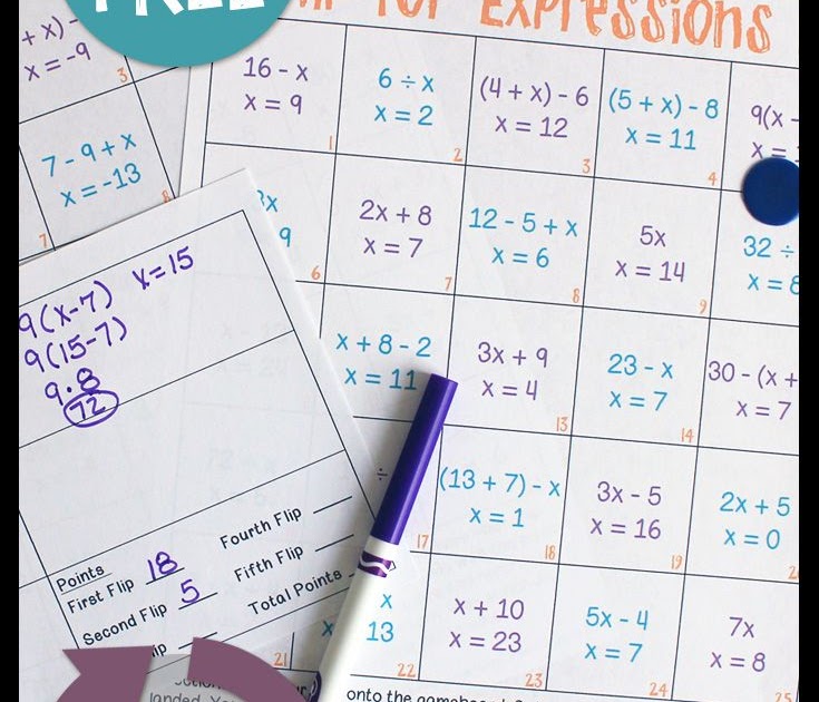 Fun Activity For Algebraic Expressions / Interactive Math Lesson