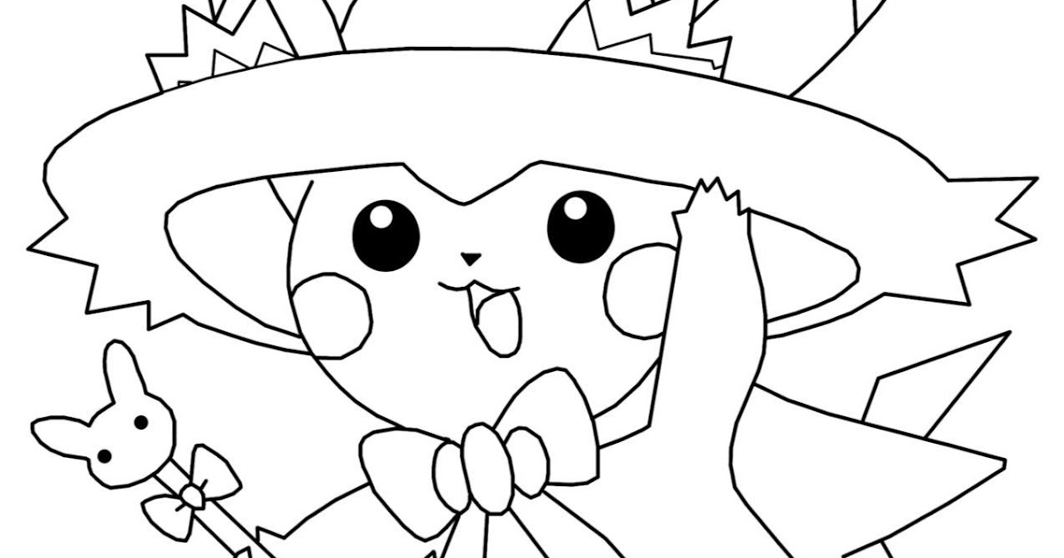 Pikachu Halloween Coloring Pages : Free Printable Pokemon Coloring