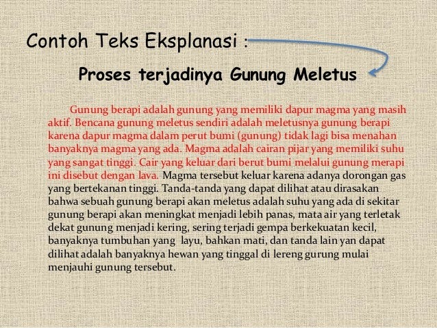 Contoh Teks Eksplanasi - Contoh Karet
