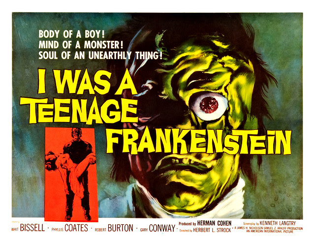 Albert Kallis - I was a Teenage Frankenstein (American International, 1957) Half Sheet