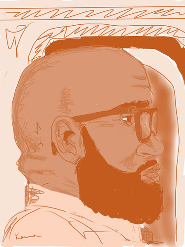 Man on train (iPad drawing)
