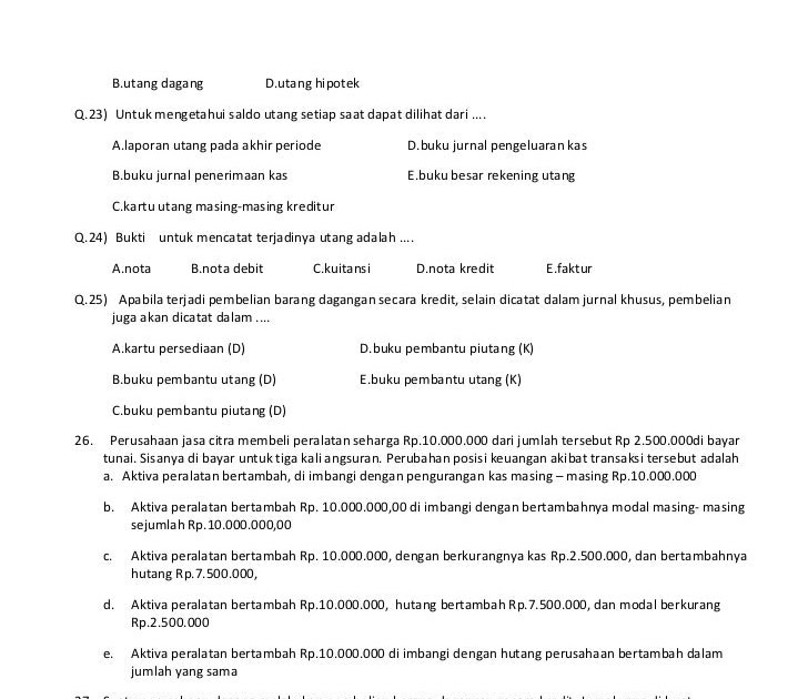 Contoh Soal Account Receivable