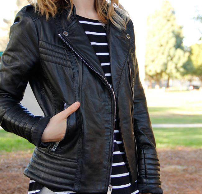 Michael Michael Kors asymmetric leather moto jacket