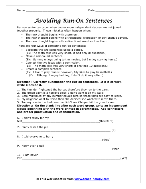 29 Correcting Sentence Fragments Worksheet Free Worksheet Spreadsheet