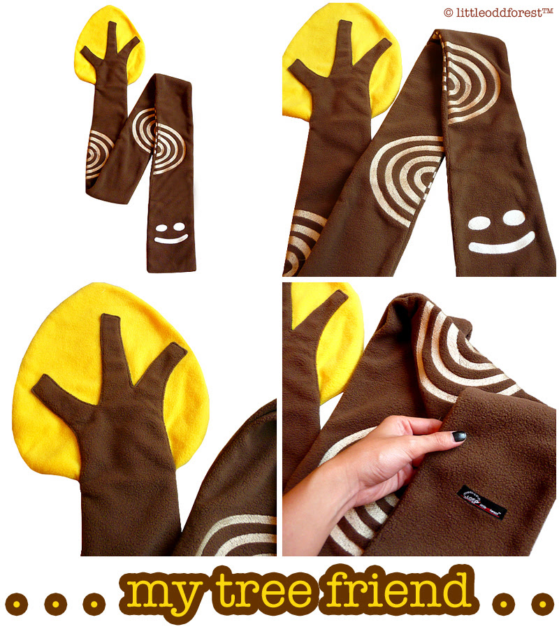 My Tree Friend fleece scarf