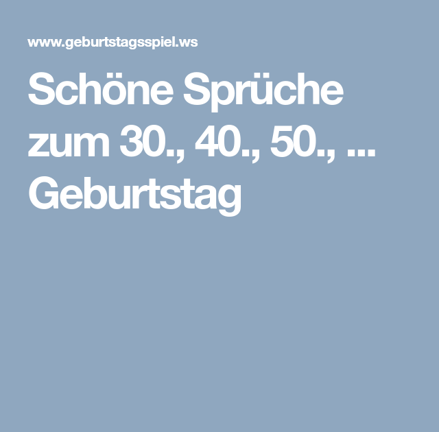 Runder Geburtstag Spruch Kurz DE Spruch