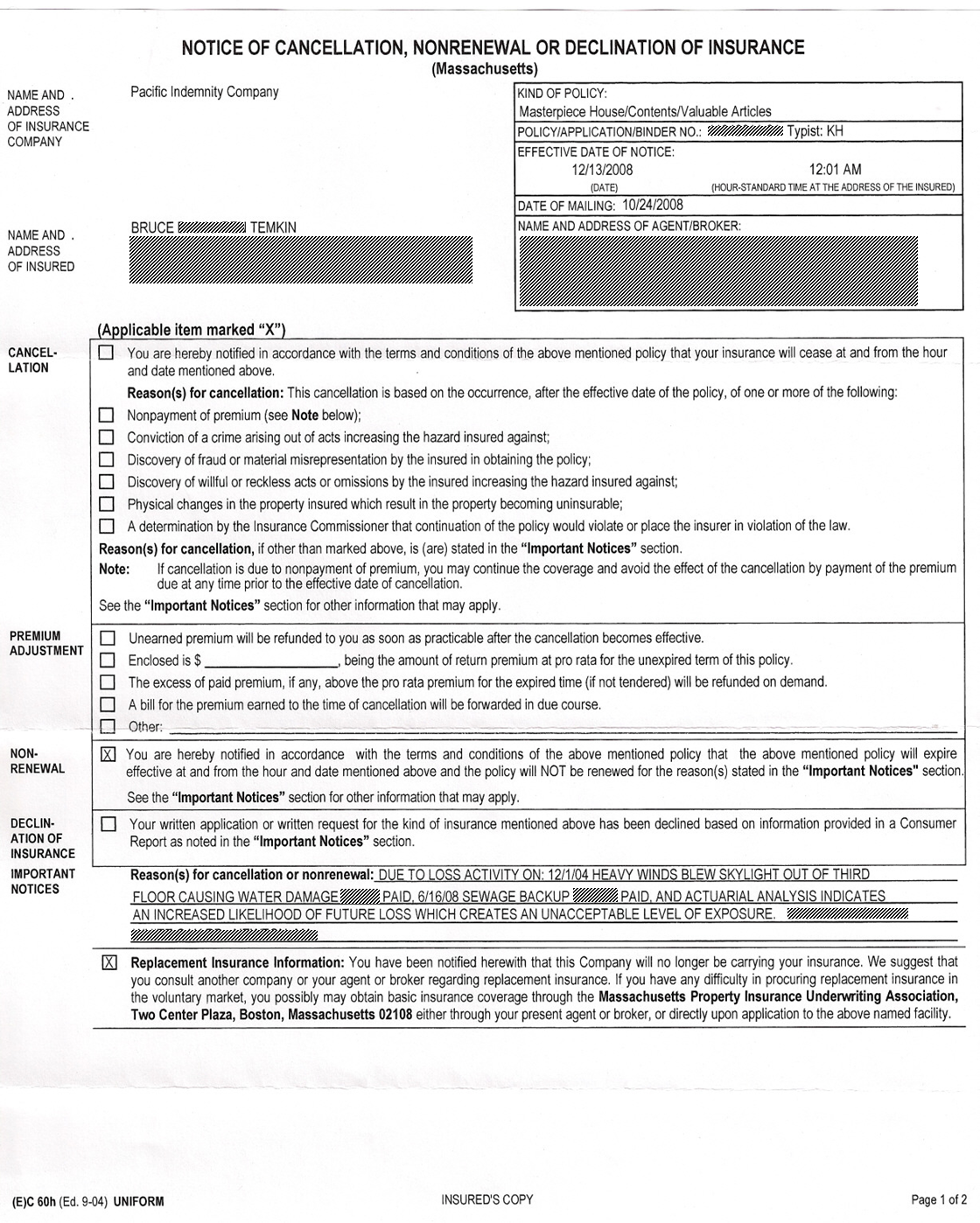 Car Insurance Renewal Letter Life Insurance Blog