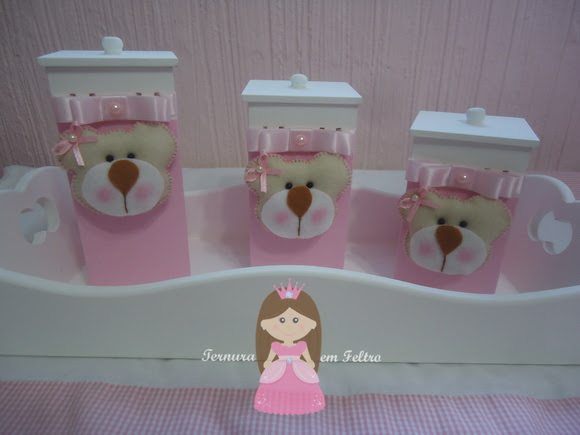 Kit Higiene Trio Ursos Rose