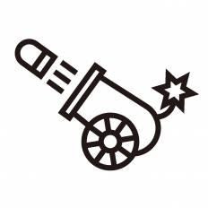 最も検索された 大砲 イラスト かわいいフリー素材集 いらすとや