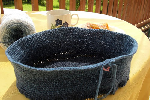 June 6-working on my crochet bag
