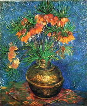 Fritillaries en un florero de cobre, Vincent van Gogh