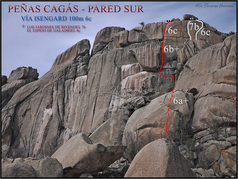 RESEÑA VÍA ISENGARD 100 m E.D. 6c - PEÑAS CAGÁS