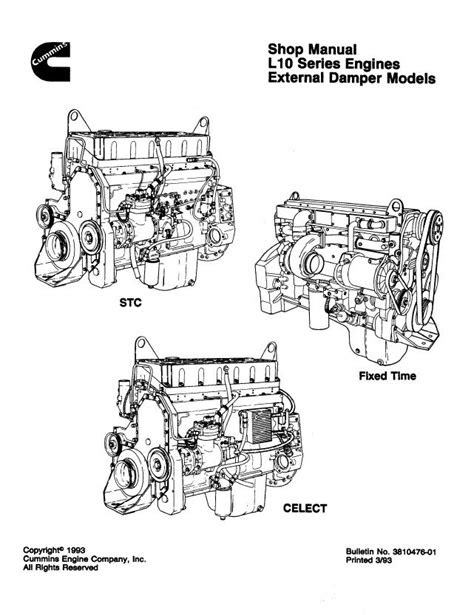 Cummins L10 Engines Damper Models Shop Manuals PDF Download
