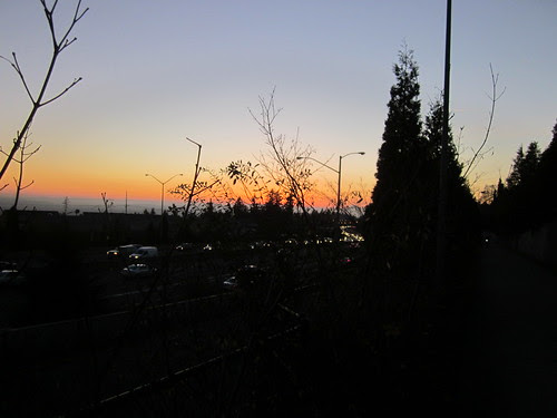 Sunset from the cemetery overpass of Hwy 26