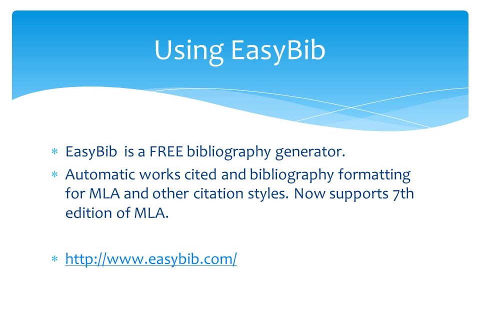 bibliography generator high school
