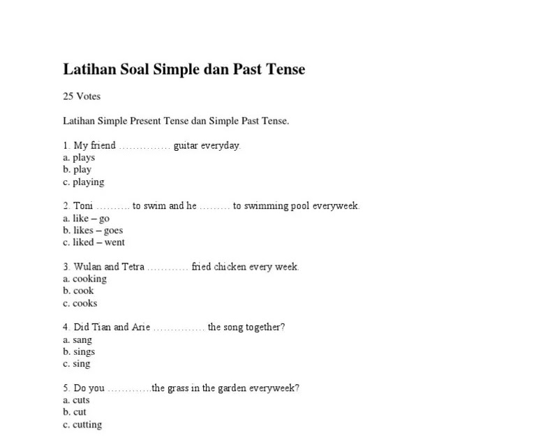 Soal Simple Future Tense