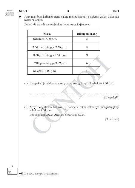 Soalan Matematik Tahun 4 Format Baru  Soalan bahasa melayutahun 6