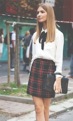 A really cute school uniform inspired look! I actually really love this style! <3