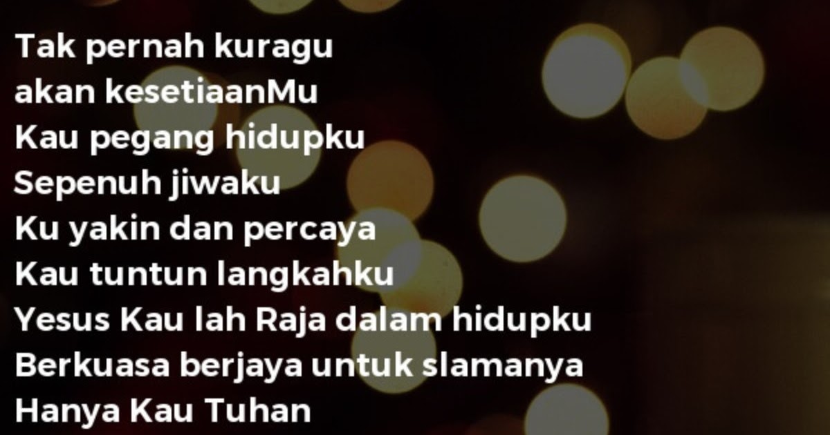 Denganmu Tuhan Lirik