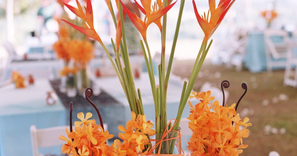 Beach Wedding Flowers Centerpieces - Beloved Blog