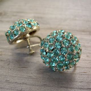 vintage rhinestone earrings