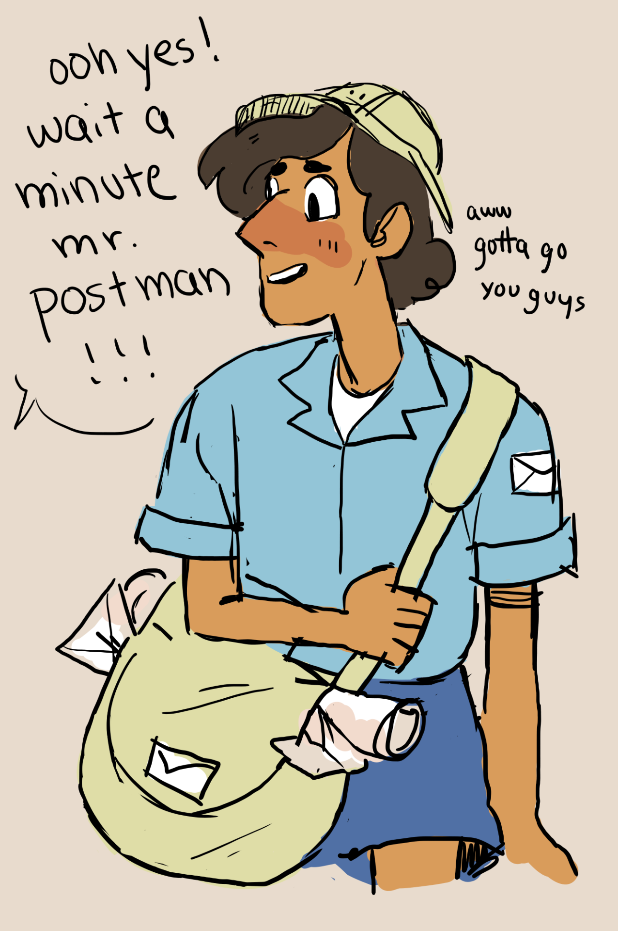buck and sour cream are jennys back up vocalists and they do this everytime jamie is delivering mail