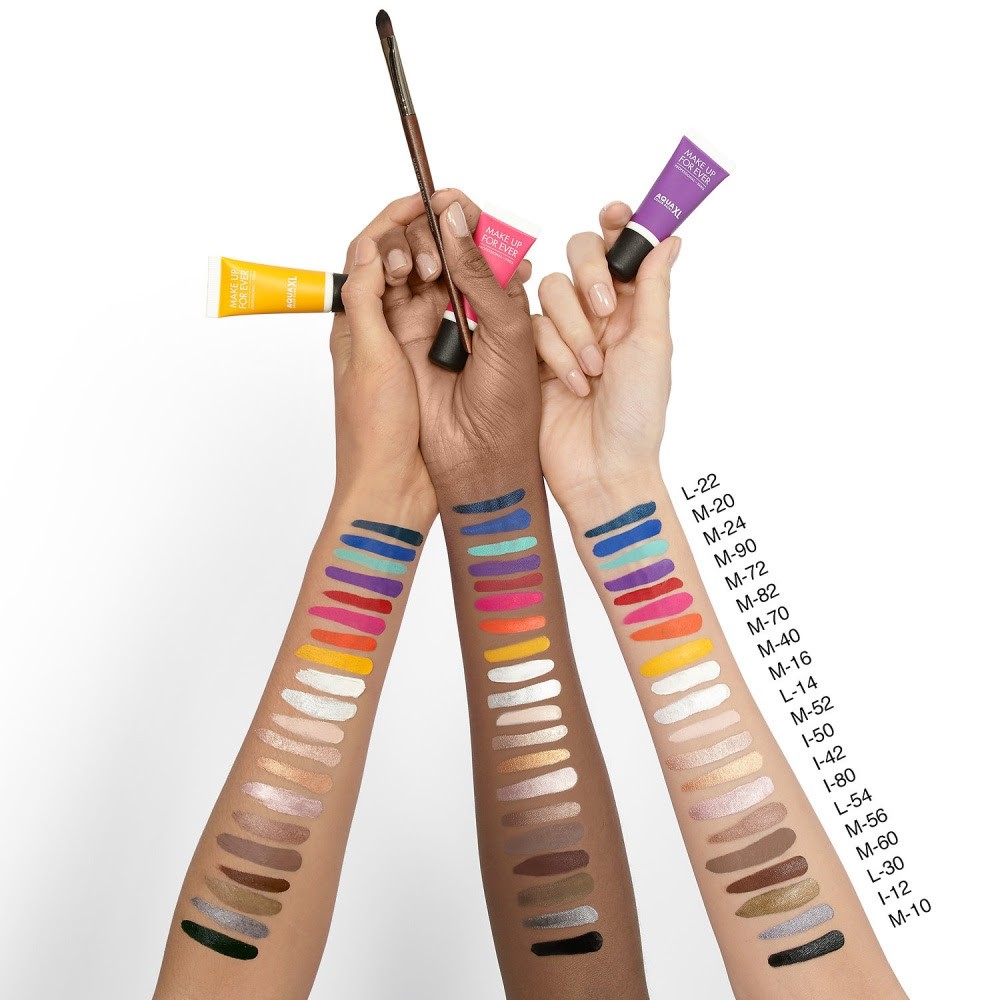 MAKE UP FOR EVER Aqua XL Color Paint Shadow Swatches