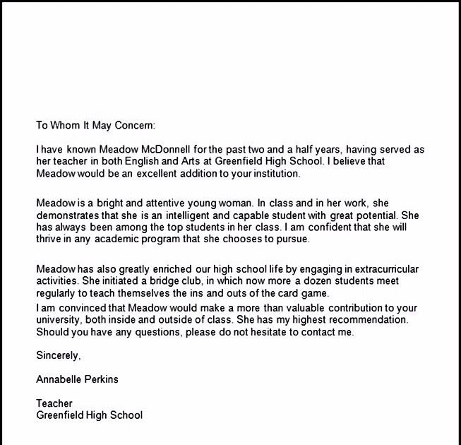 application letter for school testimonial