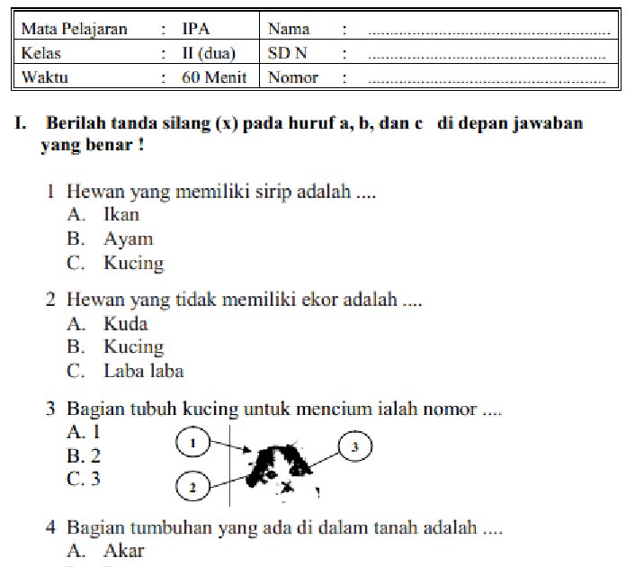 Download Soal Ukk Ipa Kelas 3 Semester 2 Dan Kunci Jawaban Pics