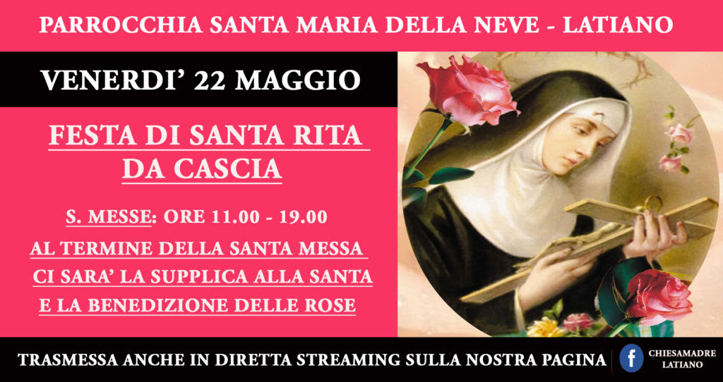 Santo Del Giorno 22 Maggio San Cataldo Al Via La Festa Di Santa Rita